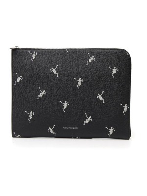 Alexander Mcqueen Skeleton Printed Pouch