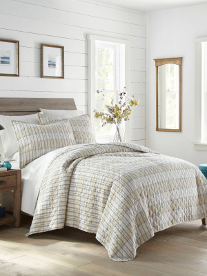 Earl Gray Check Quilt Set - Stone Cottage