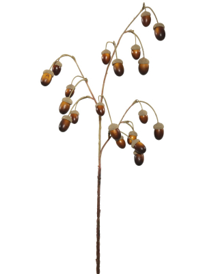 Vickerman 28" Artificial Green And Brown Acorn Spray.