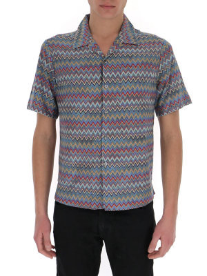 Missoni Zig-zag Print Notched Collar Shirt