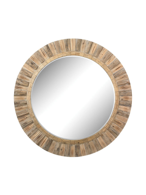 Oversized Round Wicker Mirror Design By Lazy Susan