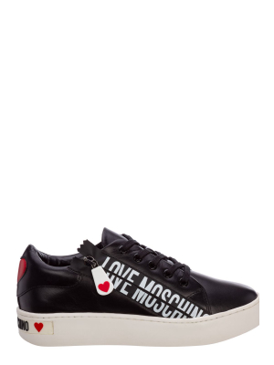 Love Moschino Logo Print Zip-detail Sneakers