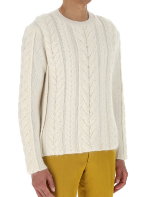 Fendi Cable-knit Crewneck Jumper