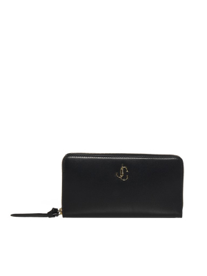 Jimmy Choo Jc Logo Pippa Zip Around Wallet