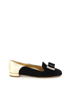 Salvatore Ferragamo Double Bow Ballet Flats