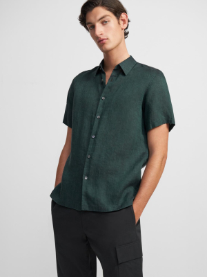 Irving Short-sleeve Shirt In Summer Linen