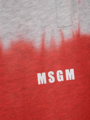 Msgm Tie Dye Bermuda Track Shorts