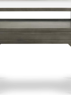 Shadow Box End Table, Gunmetal