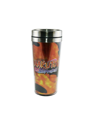 Just Funky Naruto Foil Print Uchiha Sasuka 19oz Steel Travel Mug