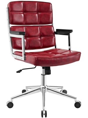 Portray Highback Upholstered Vinyl Office Chair - Modway