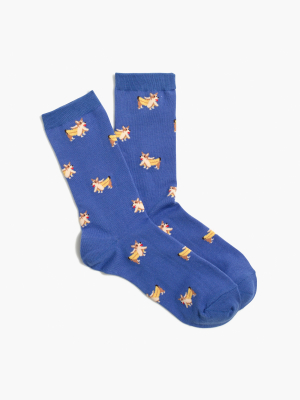 Banana Dog Trouser Socks
