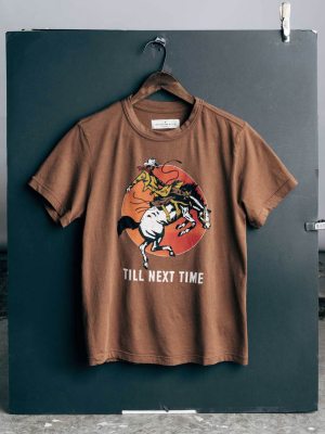 The “next Time” Tee In Brown