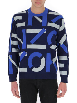 Kenzo Allover Logo Intarsia Jumper