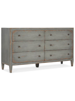 Ciao Bella 6 Drawer Dresser, Speckled Gray