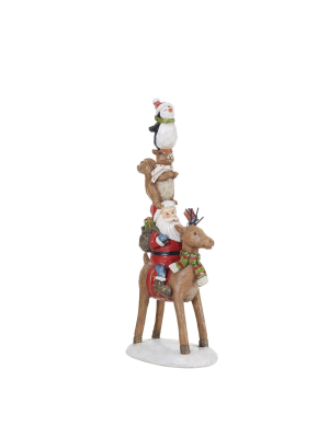 Transpac Resin 9 In. Brown Christmas Figurine