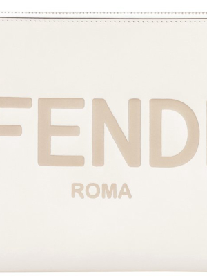 Fendi Logo Medium Flat Clutch Bag