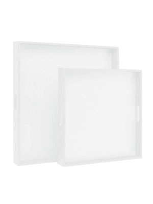 Made Goods Voleta Extra Large Square Trays - Designer White