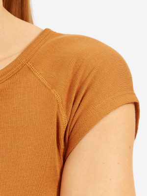 The Pima Micro-rib Cap-sleeve Tee