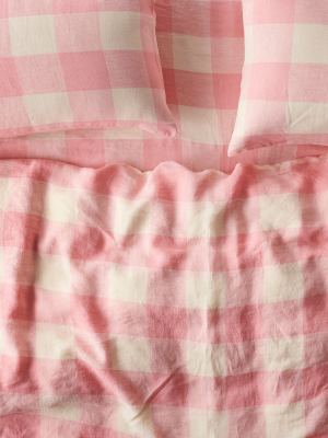 Strawberries & Cream Linen Duvet Cover