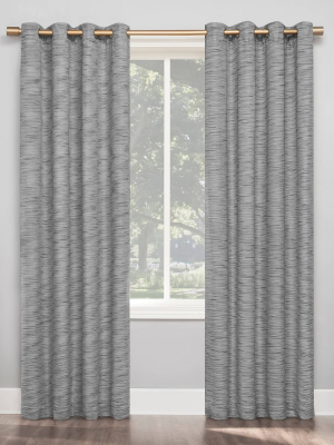 Kamali Textured Strie Thermal Extreme Blackout Grommet Top Curtain Panel - Sun Zero