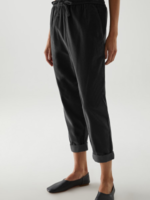 Cotton Jogger-style Corduroy Pants