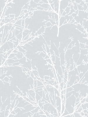 Tree Branches Peel-and-stick Wallpaper In Daydream Grey By Nextwall