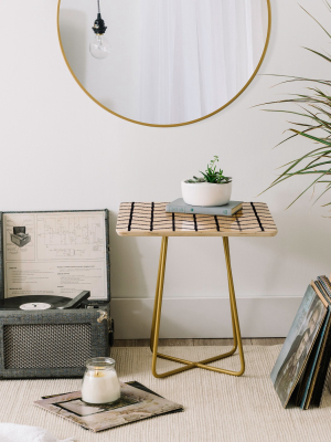 Wonder Forest Grid Lock Side Table By Deny Designs