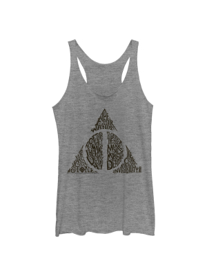 Women's Harry Potter Deathly Hallows Secret Racerback Tank Top