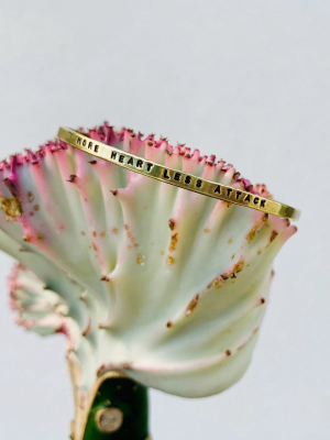 Hand Stamped Teeny Brass Cuff