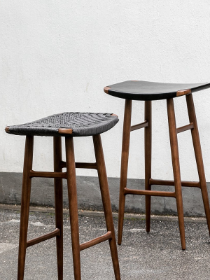 Freja Bar Stool - Leather Seat