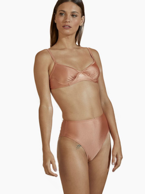 Underwire Fixed Bikini Top - Rose Pink