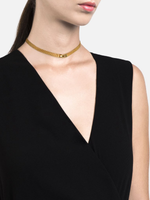 Mesh Chain Choker, Gold Vermeil