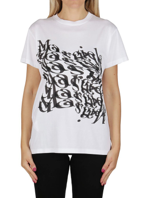 Maison Margiela Distorted Logo Print T-shirt