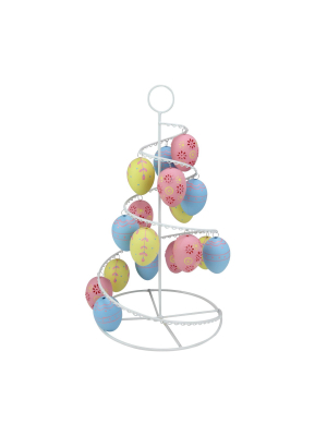 Northlight 14.25" Floral Cut-out Spring Easter Egg Tree Decoration - Blue/pink