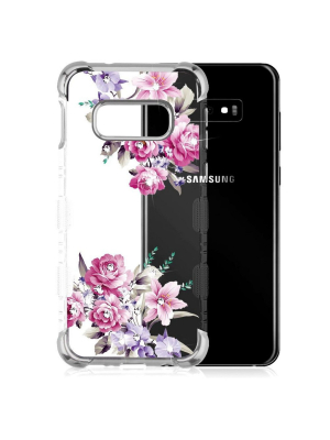 Mybat For Samsung Galaxy S10e Clear Romantic Love Flowers Hard Hybrid Case