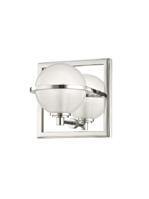 Axiom 1 Light Bath Bracket Polished Nickel