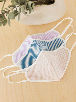 The Sustainable Mask | Adult Gingham And Stripes 3-pack