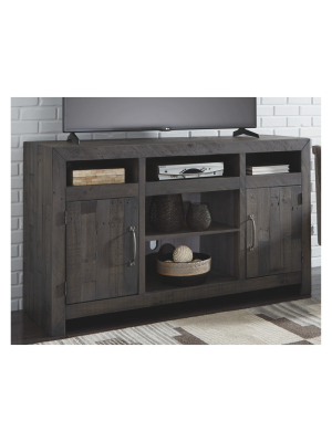 Mayflyn Large Tv Stand With Fireplace Option Charcoal Gray - Signature Design By Ashley