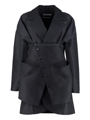 Jacquemus Layered Button Detail Coat