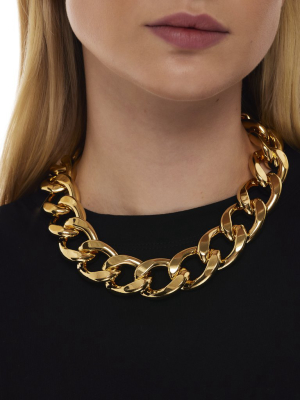 18" Gold Large Links Chain Necklace