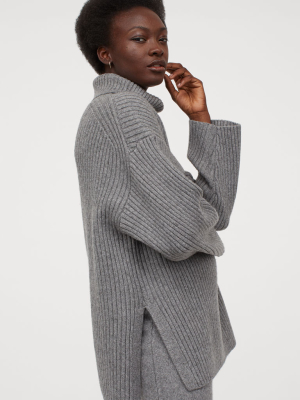 Ribbed Turtleneck Sweater