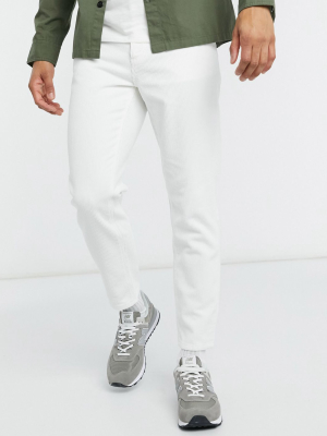 Asos Design Classic Rigid Corduroy Jeans In White