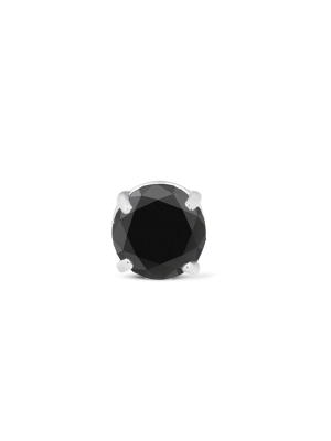 Pompeii3 1/4 Ct Black Diamond Single Stud 14k White Gold