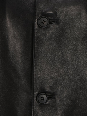 Prada Panelled Shirt Style Leather Jacket