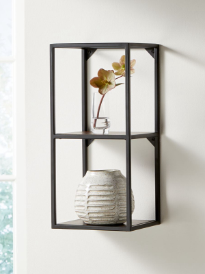 Booker Tall Double Rectangle Wall Display Shelf