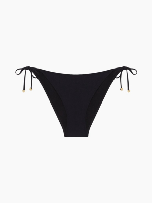 Stringy Tie Side Bikini Bottom - Black