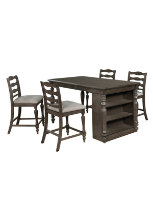 Graves Rectangular Wood Counter Height Dining Table Gray - Homes: Inside + Out