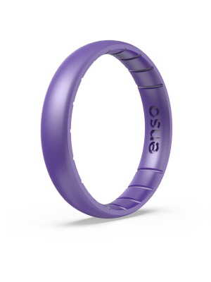 Birthstone Classic Thin Silicone Ring - Amethyst