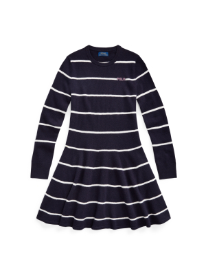 Striped Logo Sweater Dress