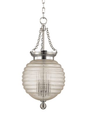 Coolidge 3 Light Pendant Polished Nickel